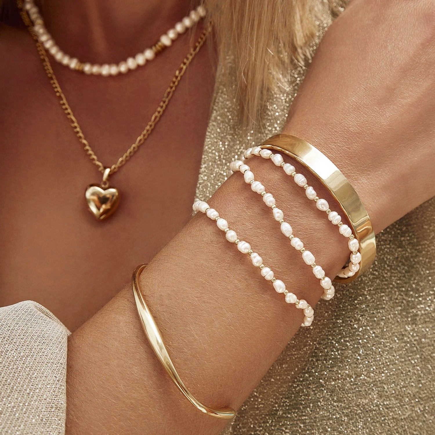 Amber Pearl Bracelet