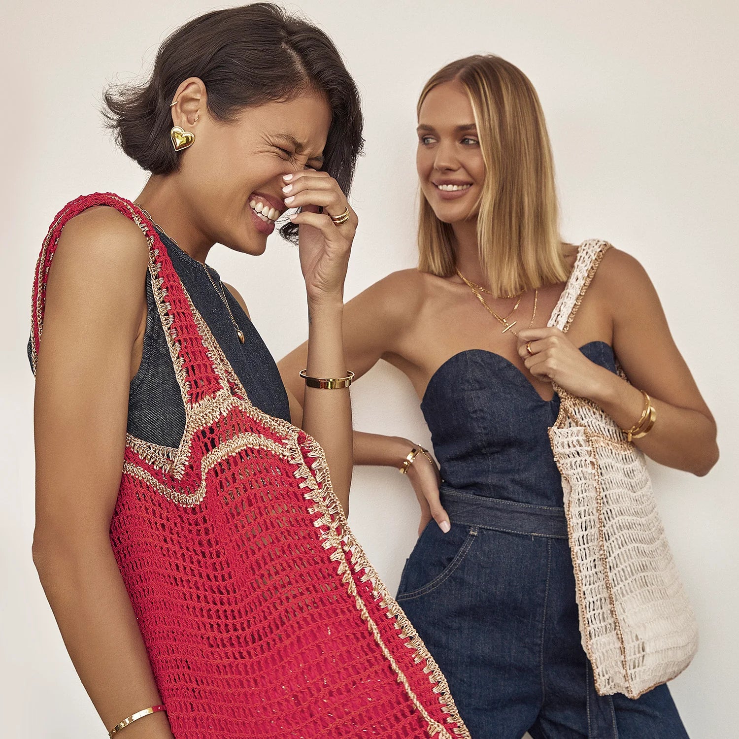 Lani Beach Bag - Pearl and gold