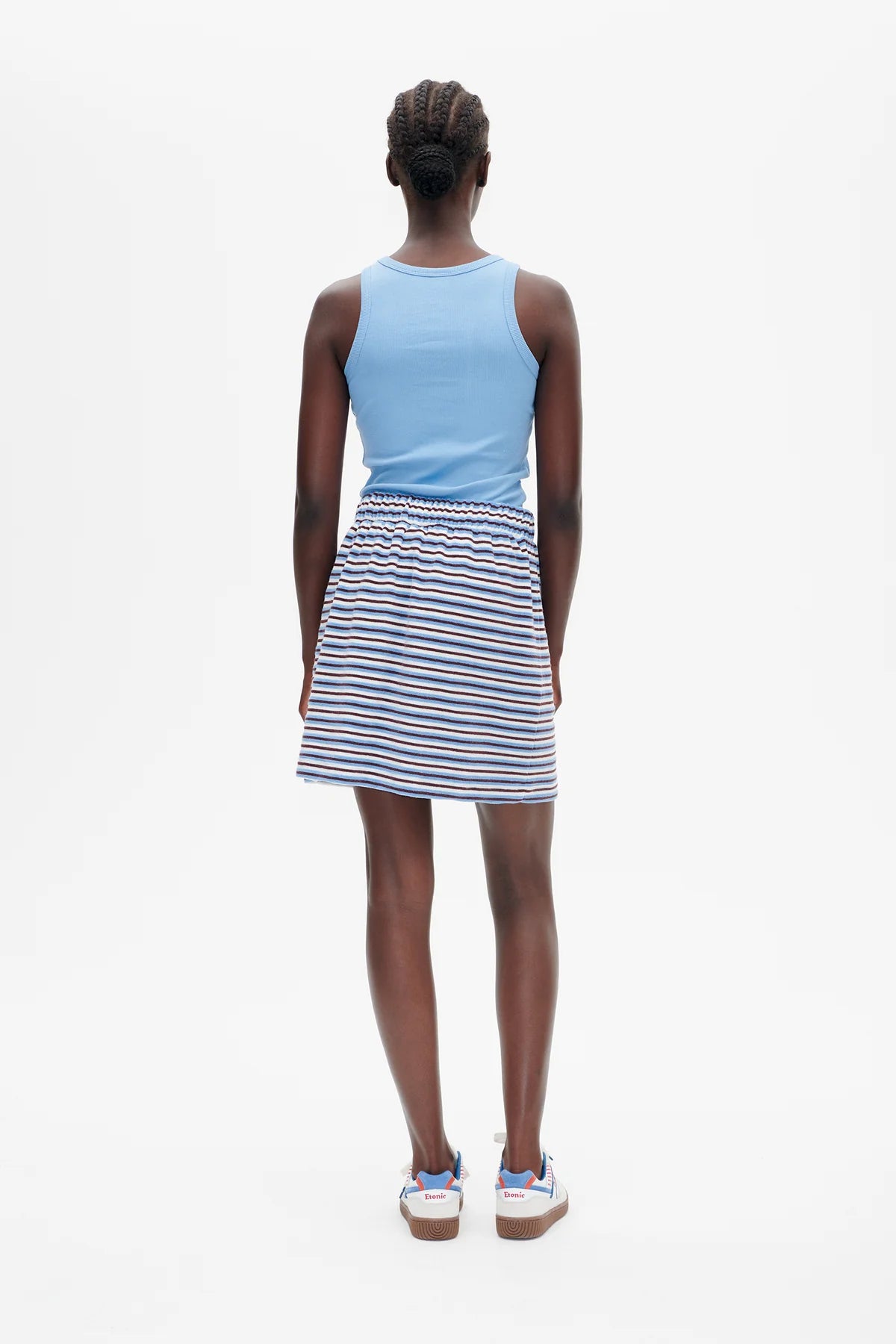 Javanna Skirt - Wedgewood Stripe