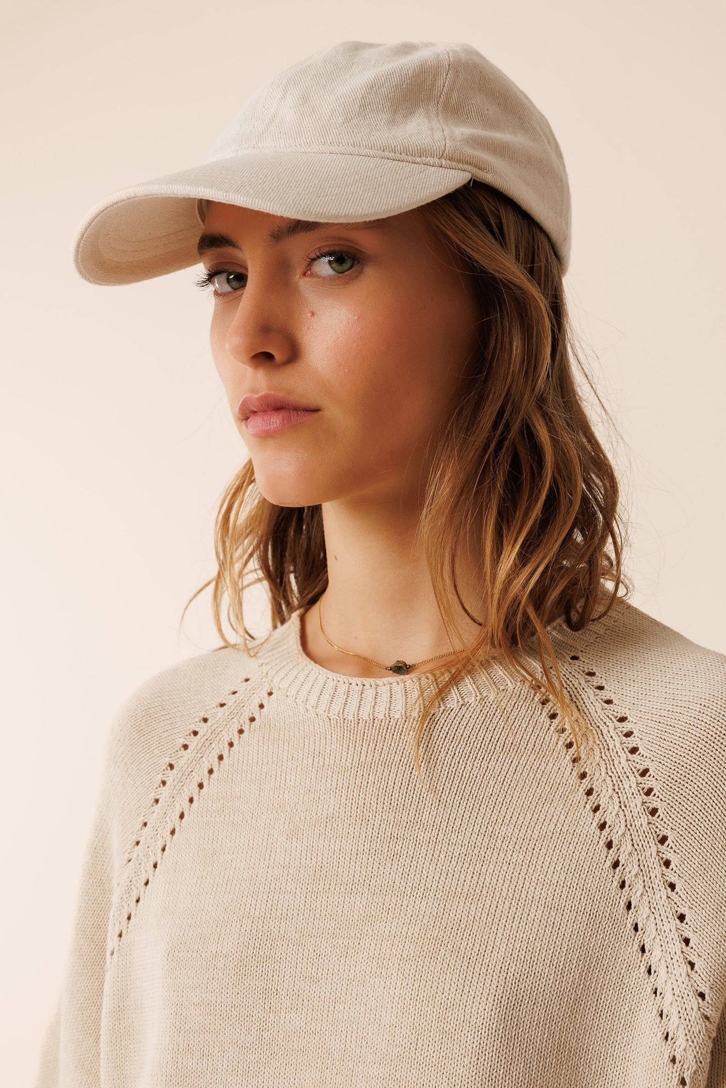 Shrunken Knit Cotton Sweater