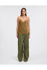 Kado Kusama Top - Khaki Dots