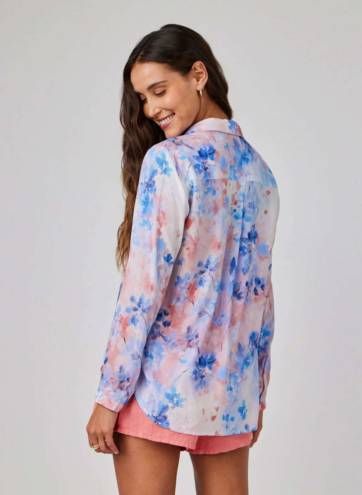 Full Button Down Hipster Shirt - Garden Mist