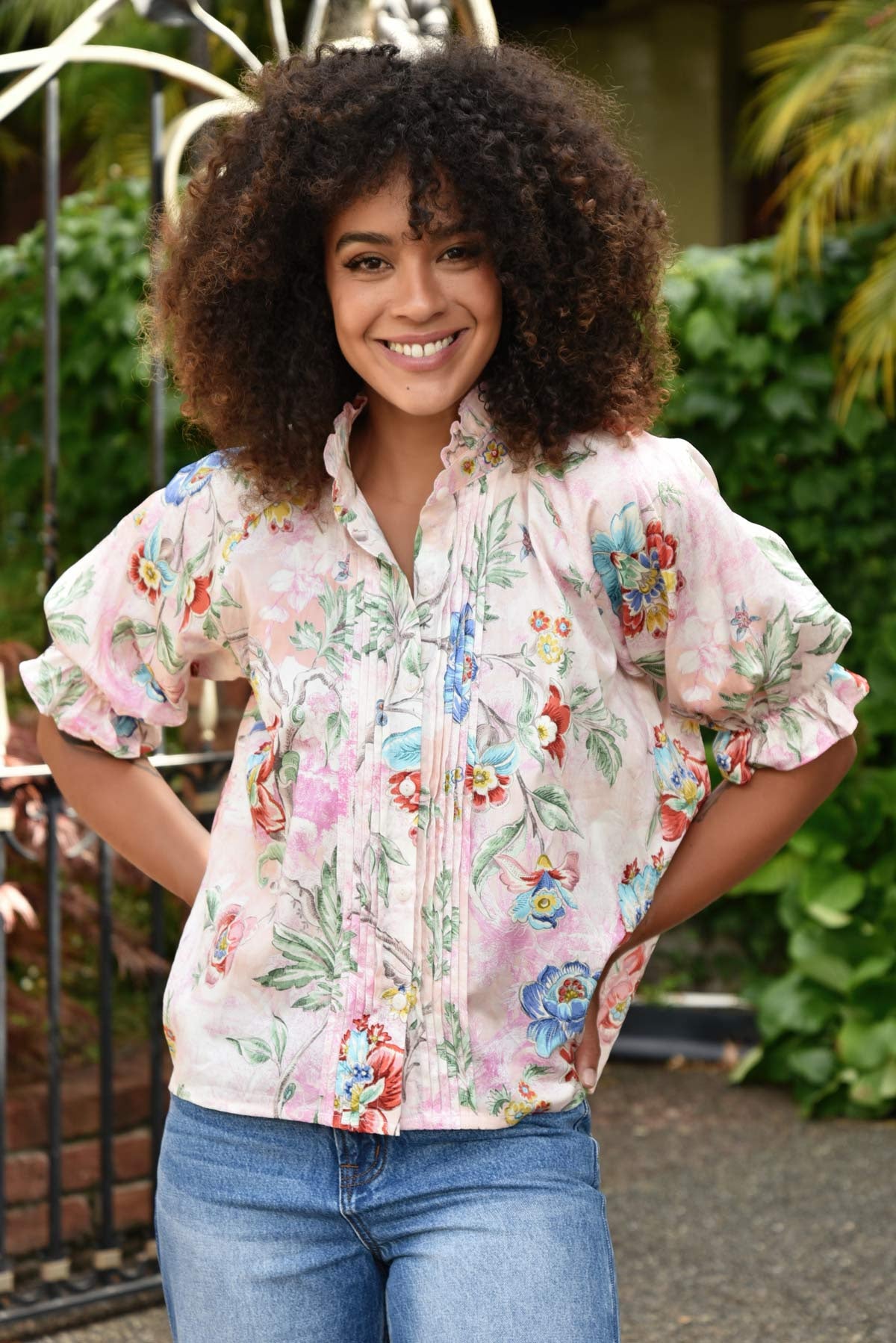 Be You Tiful Blouse - Garden Party