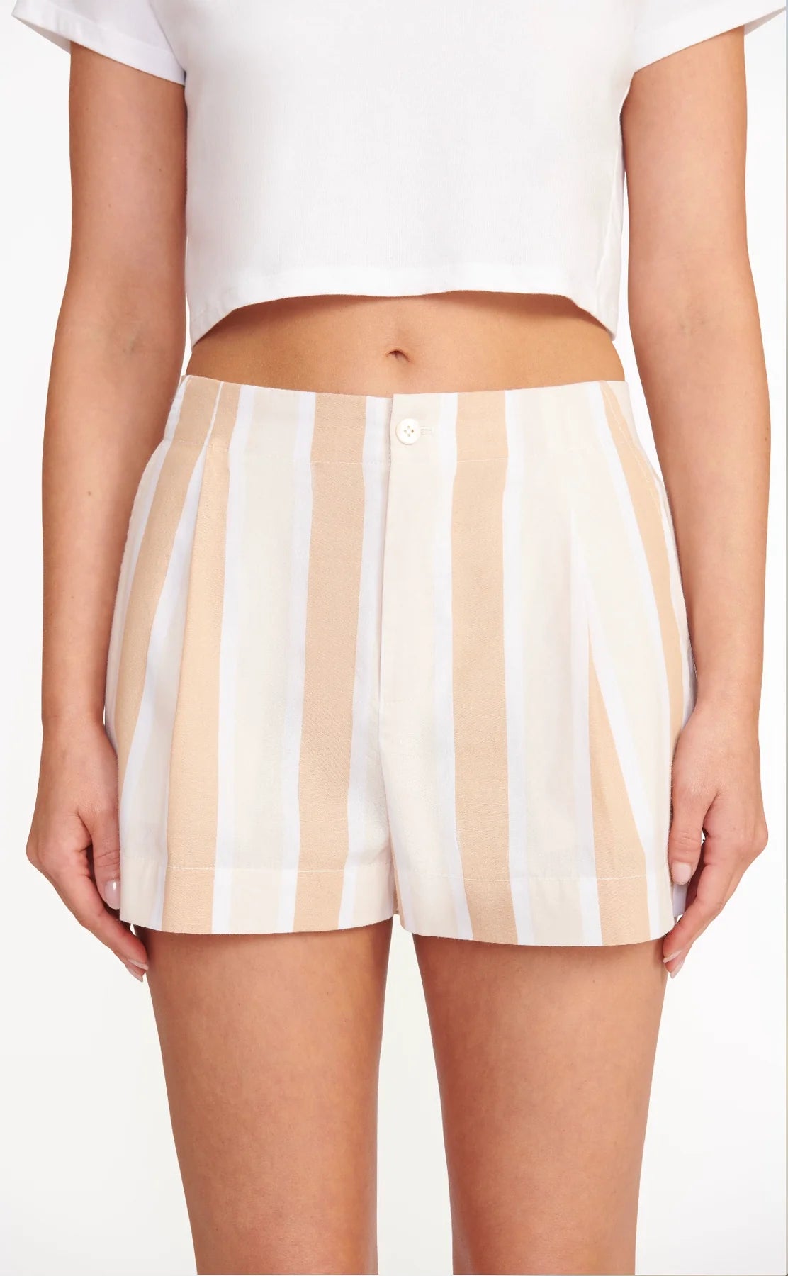 Zoey Shorts - Sand Stripe