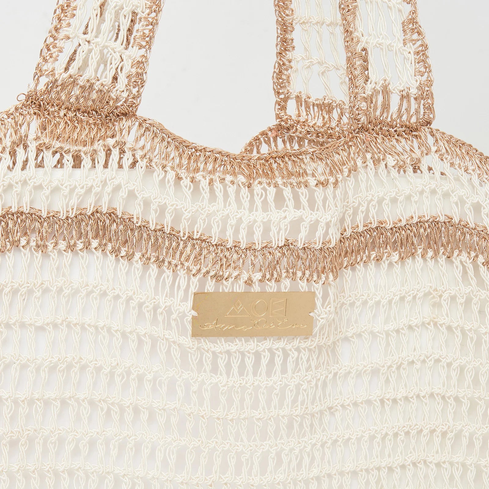 Lani Beach Bag - Pearl and gold