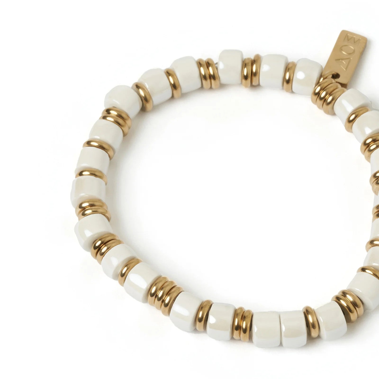Skylar Ceramic and Gold Bracelet