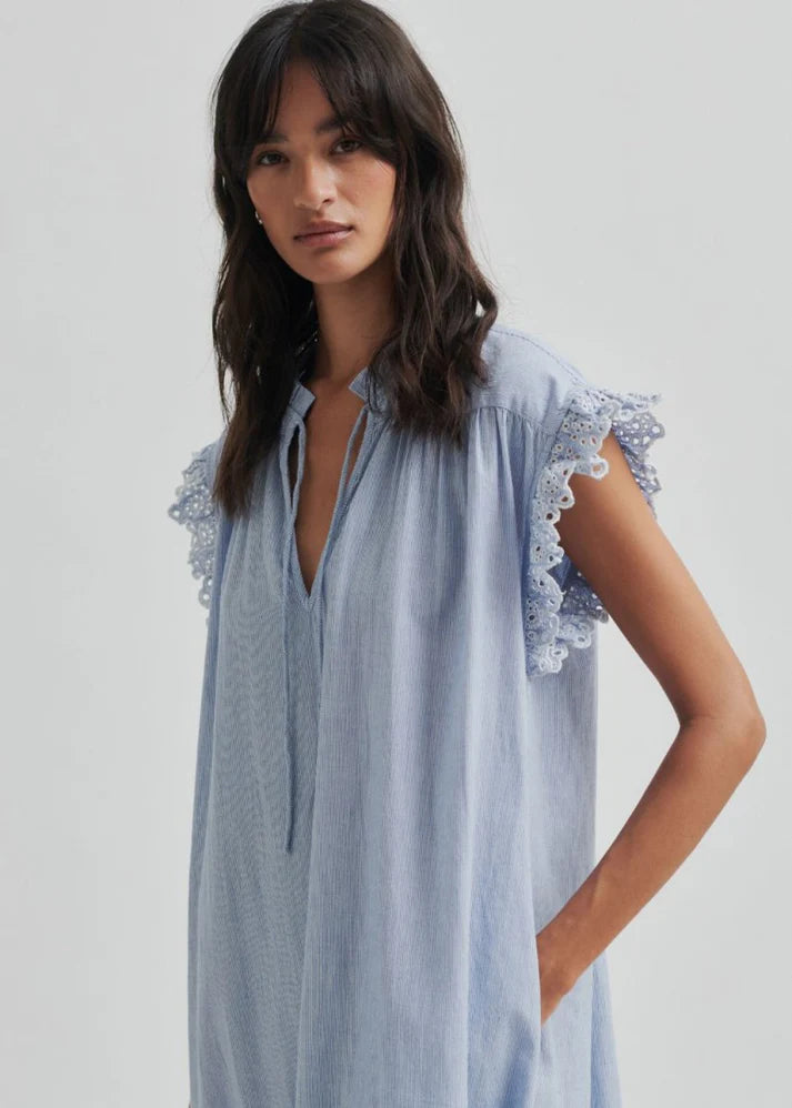 Laure Blue Stripe Dress