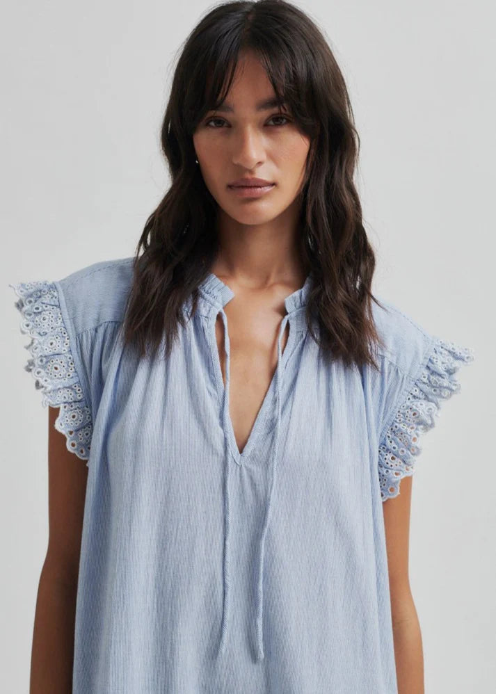 Laure Blue Stripe Dress