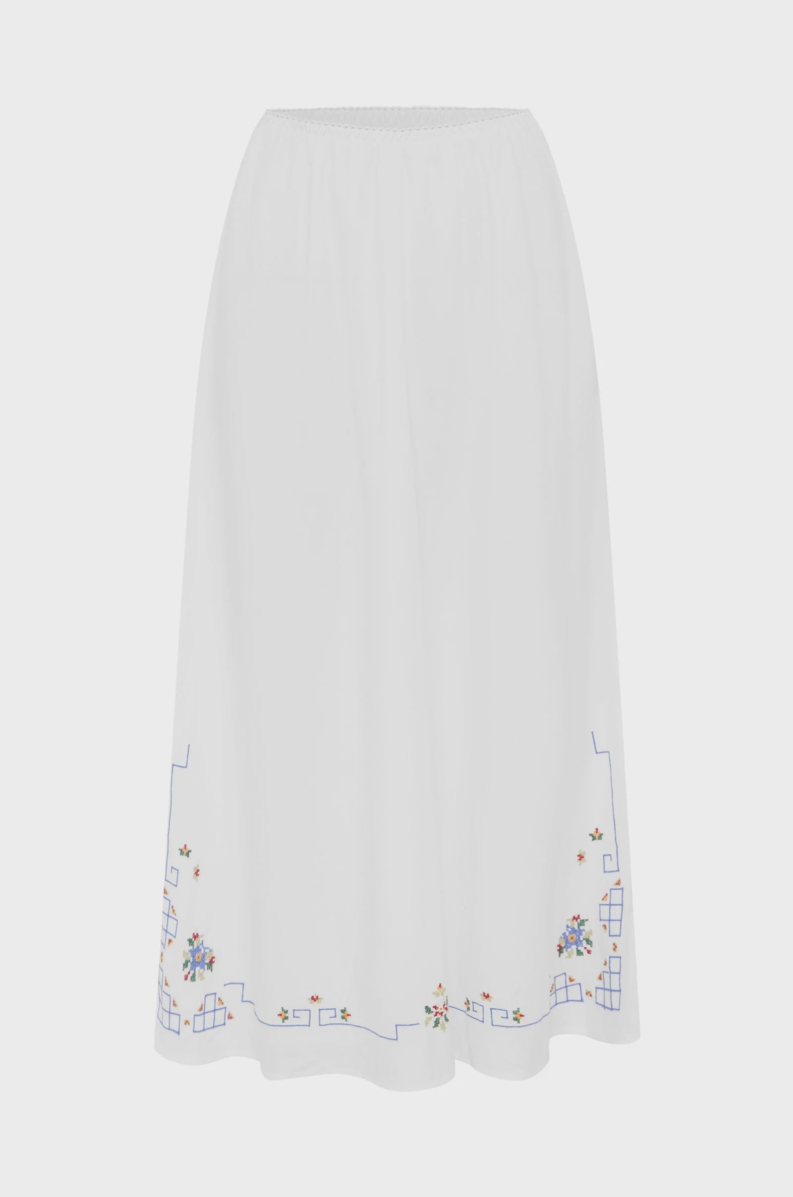 Bowie Embroidered Bias Skirt