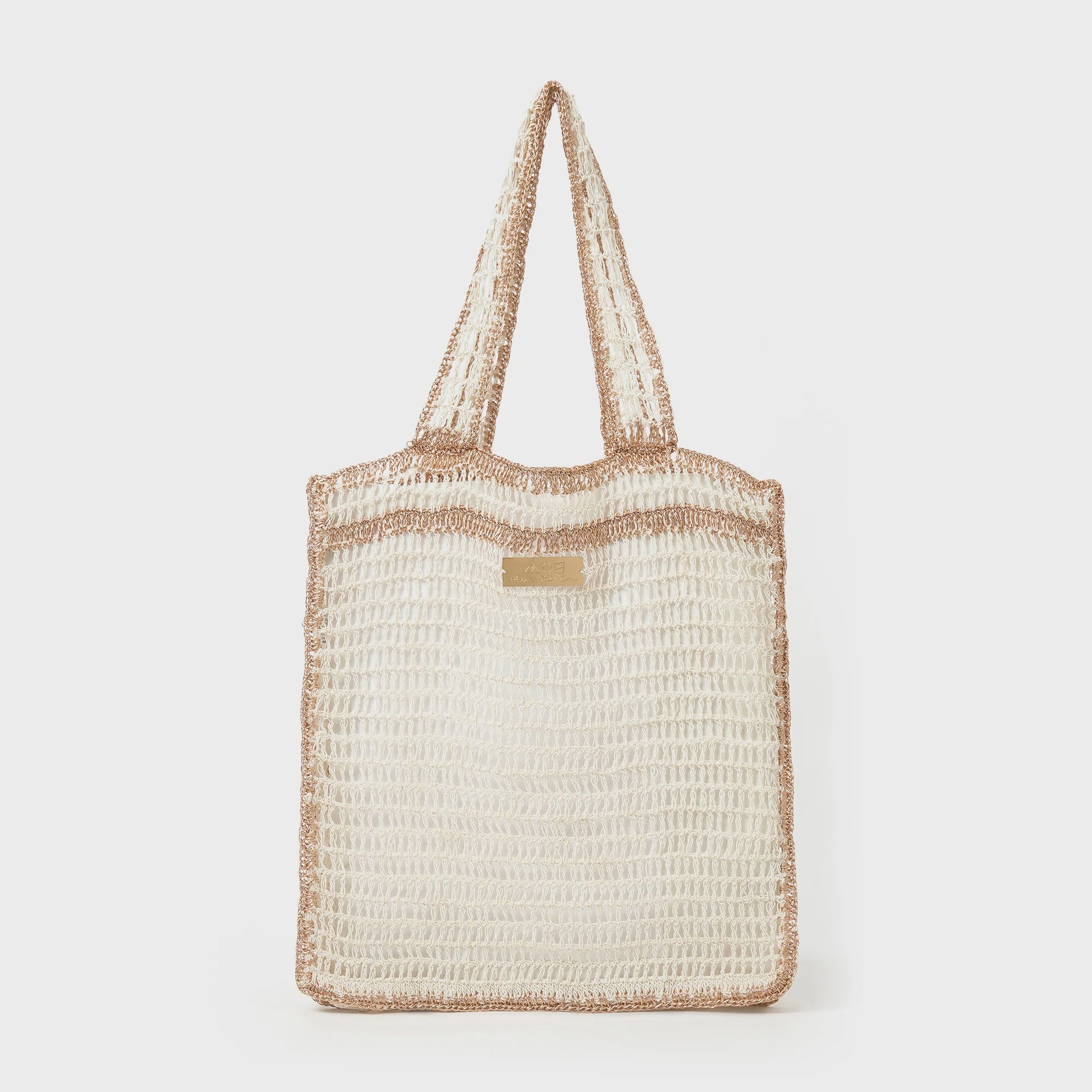 Lani Beach Bag - Pearl and gold