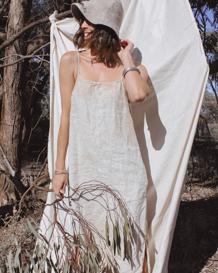 Linen Long Line Slip Dress – BOHÉME LUXE