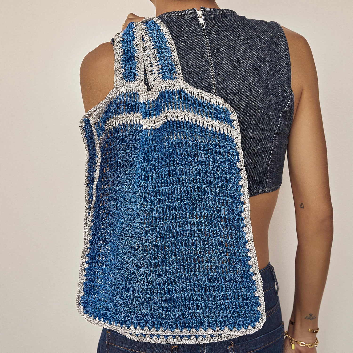 Lani Beach Bag - Pearl and gold