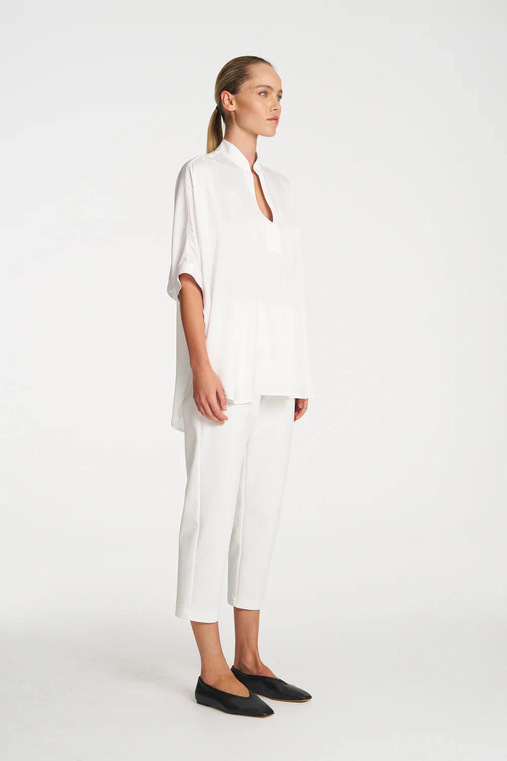 Villa Tabbard Top - White