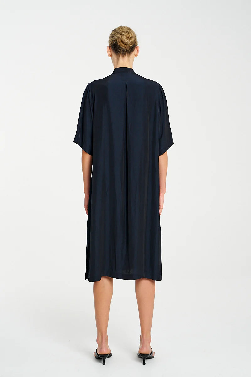 Tab Slide Dress - Navy