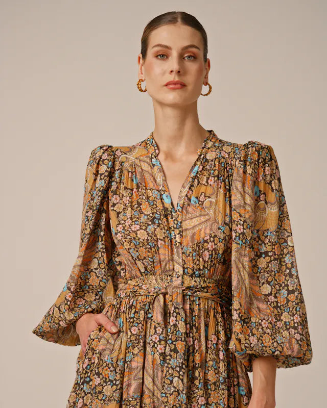 Bohemian Shirt Dress in Feathers Bohemian Shirt Dress in Feathers