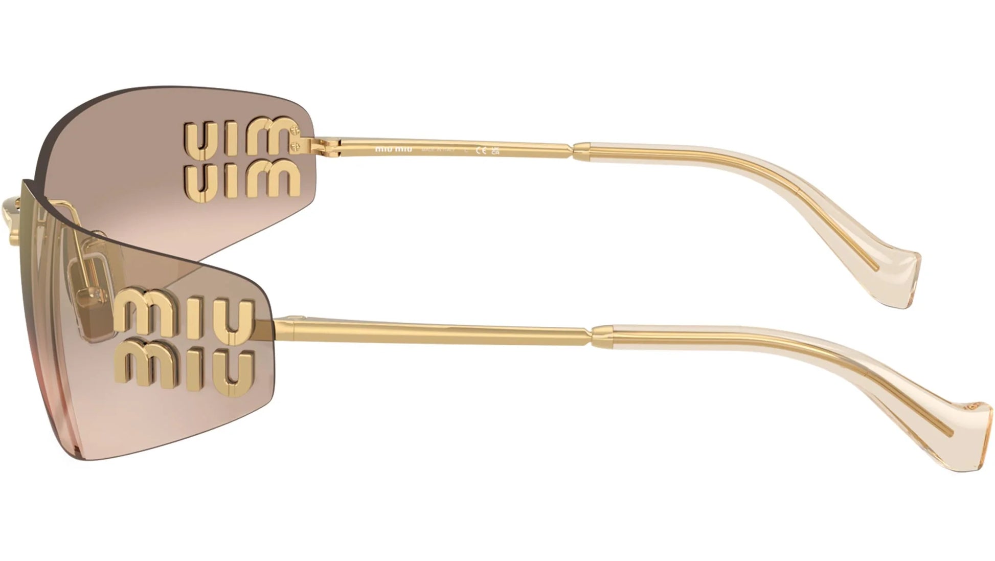 Sunglasses A51S - Gold with Light Brown Bronze