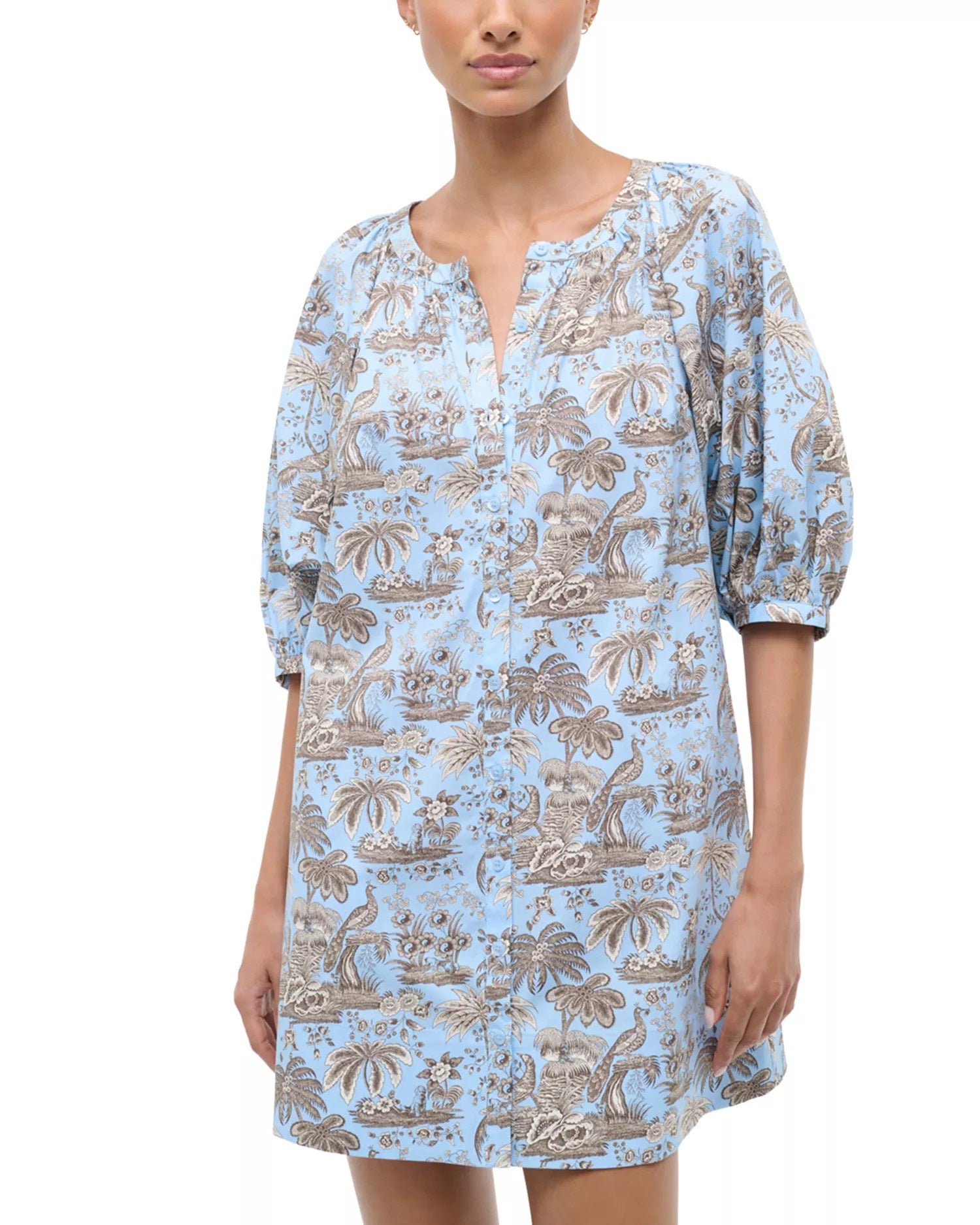 Mini Vincent Dress - Sky Toile