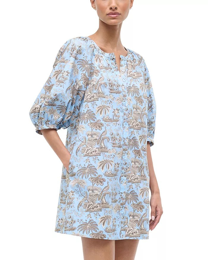 Mini Vincent Dress - Sky Toile