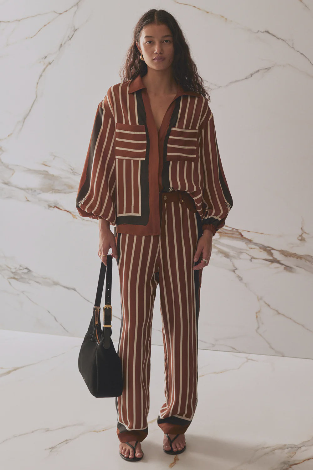 Brixlynn Pants - Cherrywood Stripe