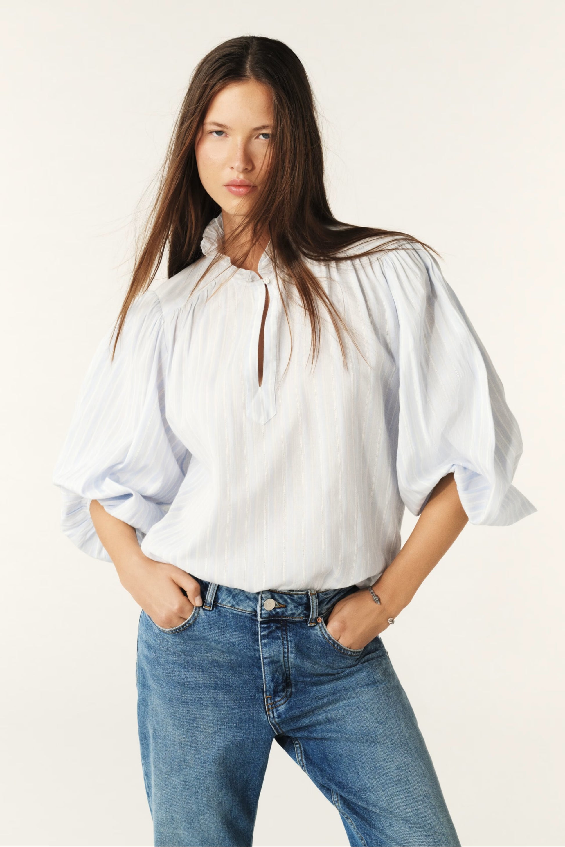 Spice Pale  Blue Blouse