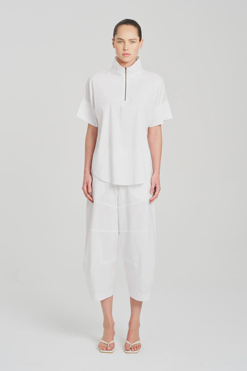 Half Zip Shirt - White