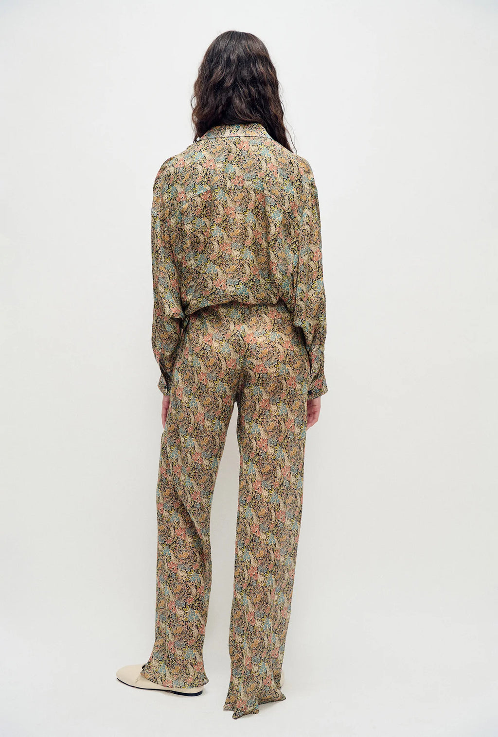 Chiffon Bias Cut Pants - Sugar Floral