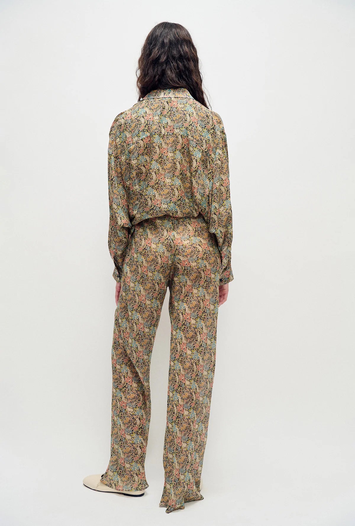 Chiffon Bias Cut Pants - Sugar Floral