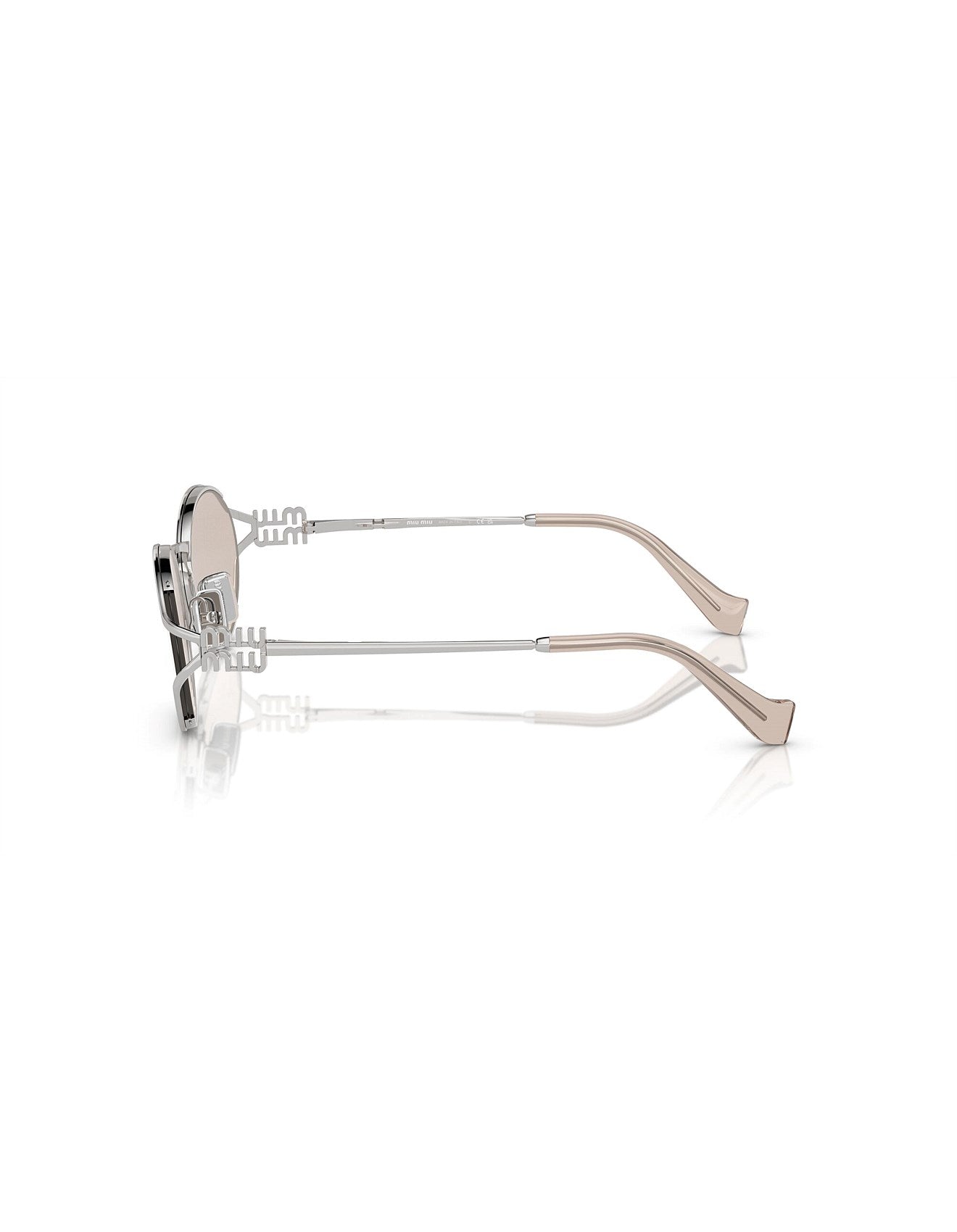 Sunglasses 52YS - Silver w Ivory Mirror