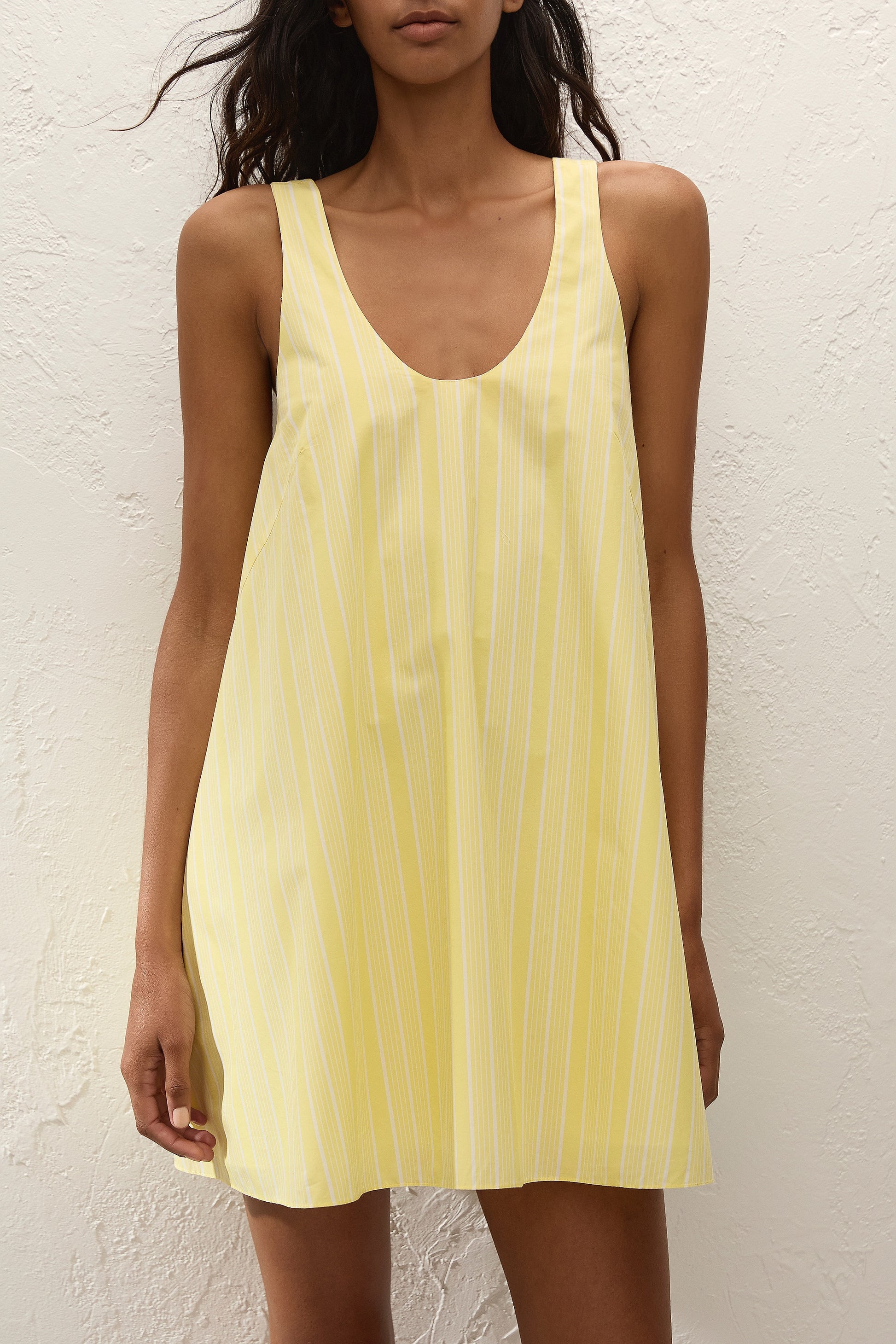 Tula Mini Dress - Elisa Daffodil Stripe