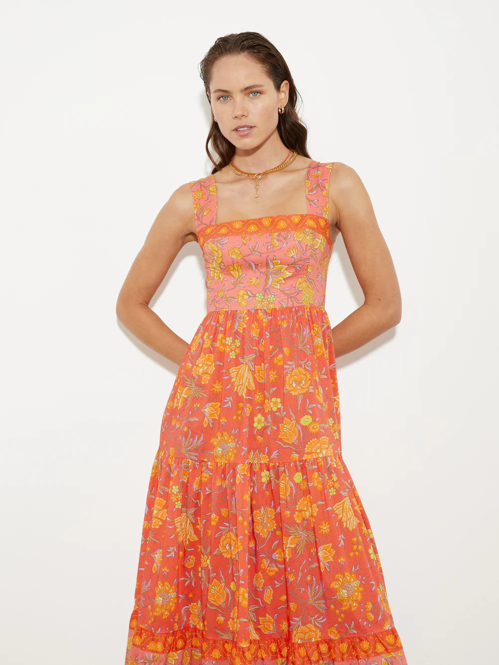 Alvita Tiered Bodice Maxi Dress