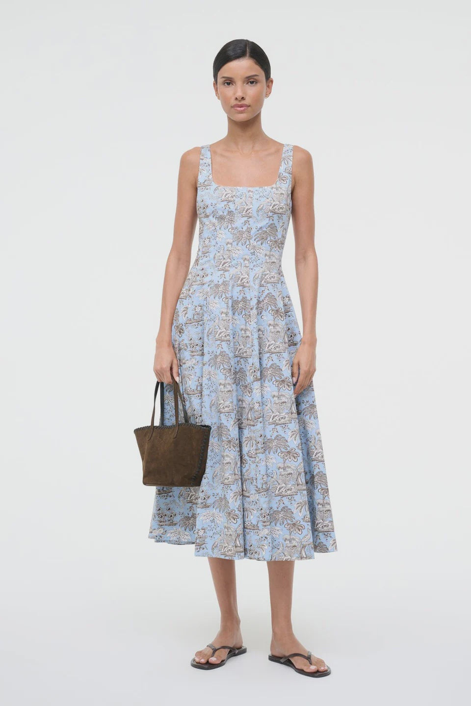 Wells Dress - Sky Toile