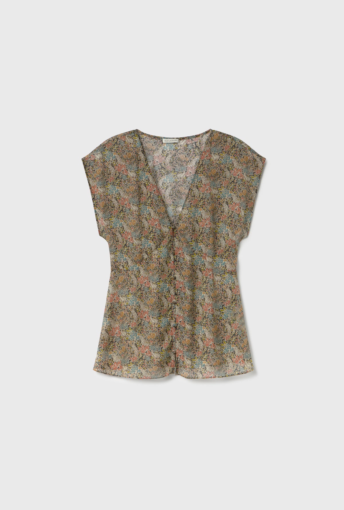 Chiffon V Neck Top Sugar Floral