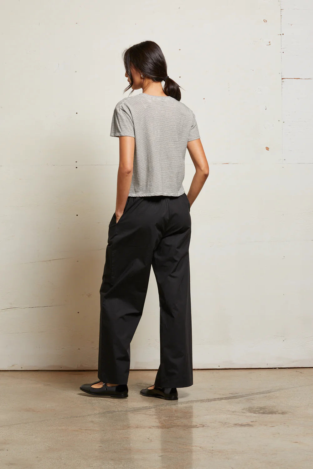 Harley T Shirt - Ivory Black Stripe