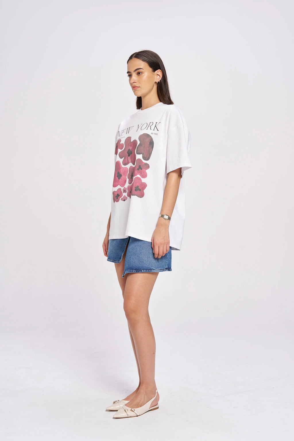 New York Fleur Oversized Tee