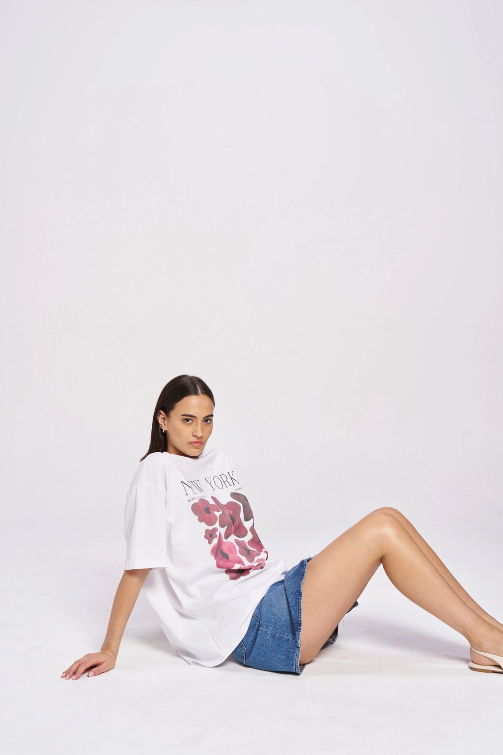 New York Fleur Oversized Tee