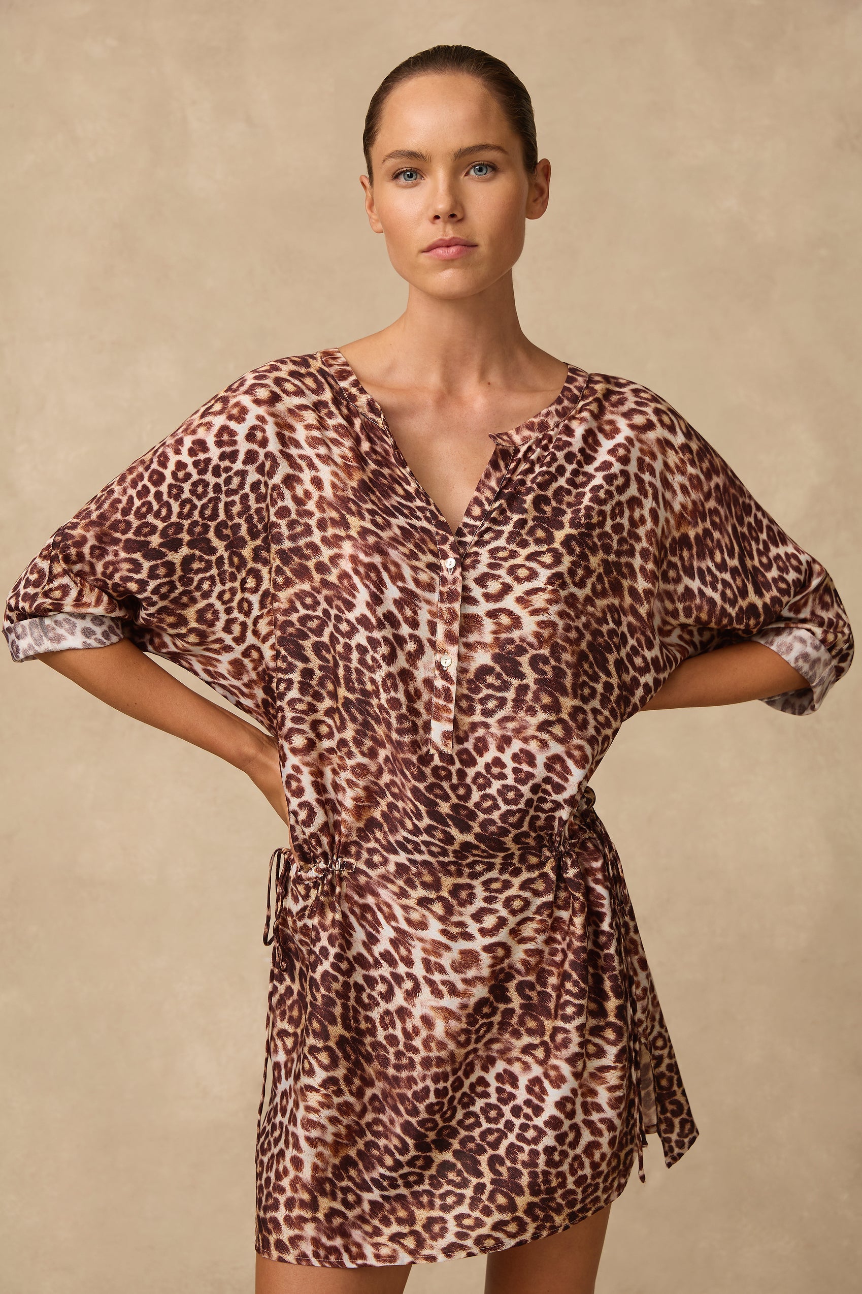 Dolce 3/4 Sleeve Shirt Dress