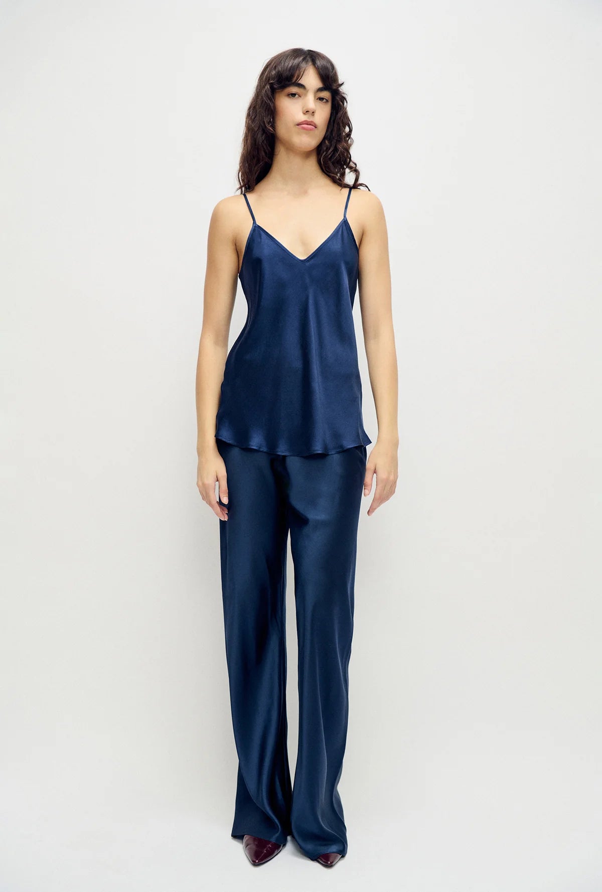 Bias cut pants - Midnight