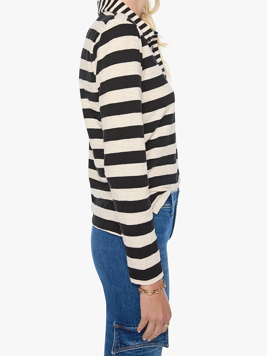 LS Close Cut Huddle - Black Cream Stripe