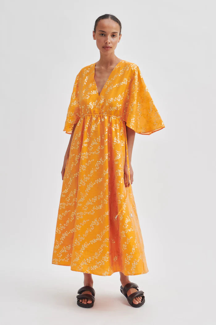 Honesty Gold Printed Dress
