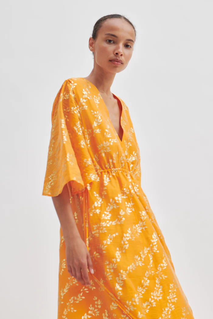 Honesty Gold Printed Dress