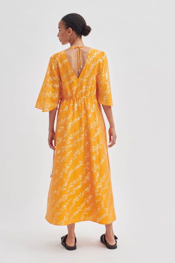 Honesty Gold Printed Dress