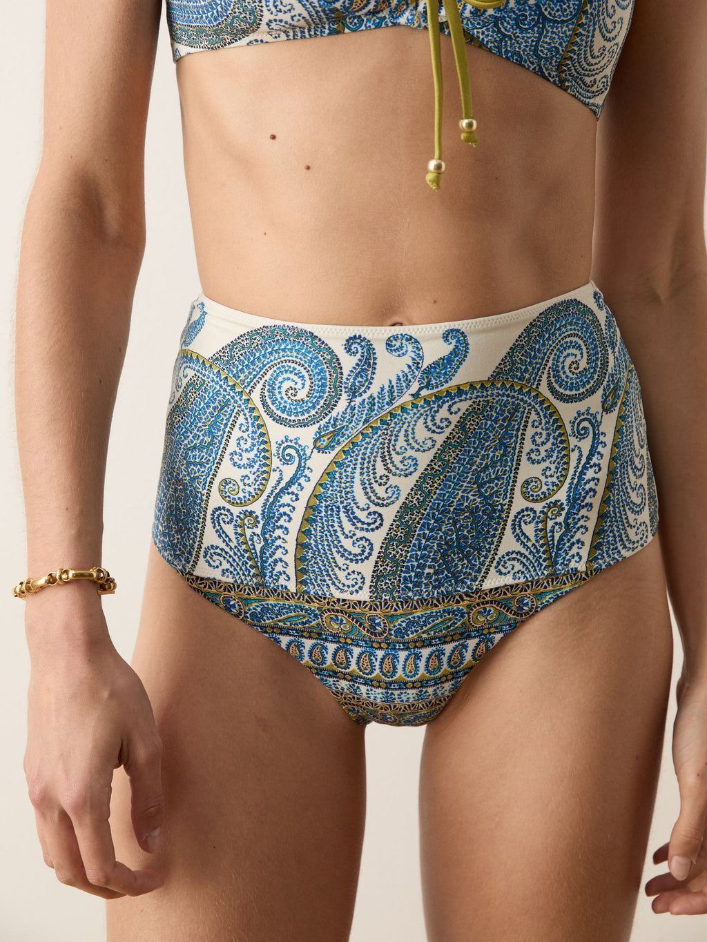 Arcadia Paisley Gathered Bikini