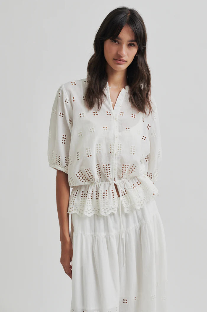 Elenore Broderie Top