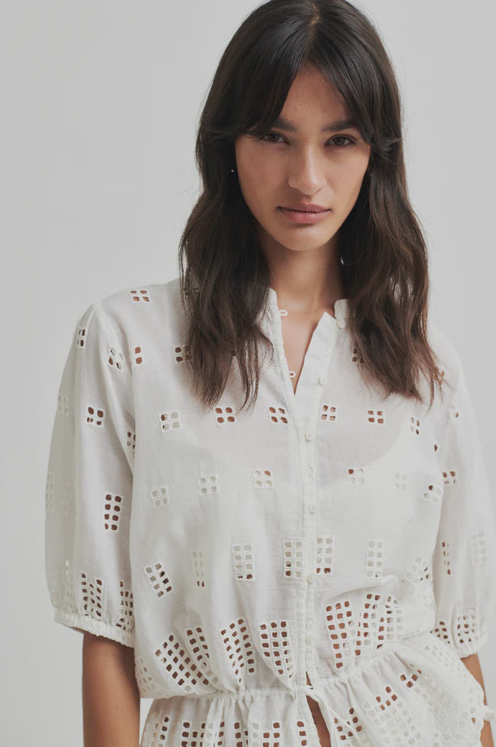Elenore Broderie Top
