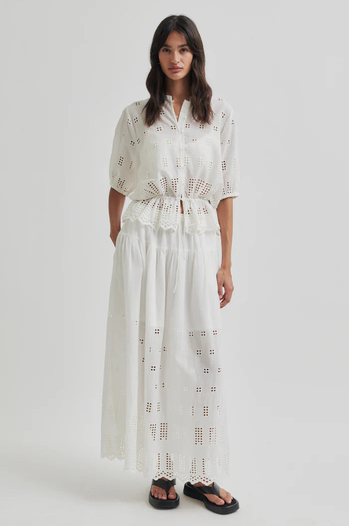Elenore Broderie Top