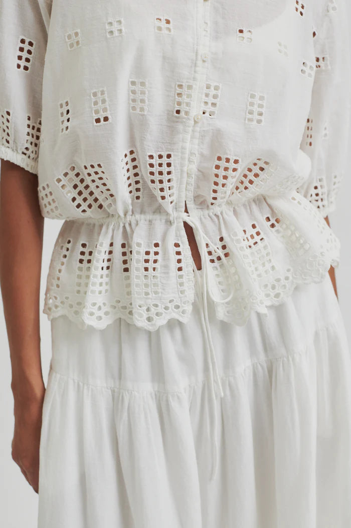 Elenore Broderie Top