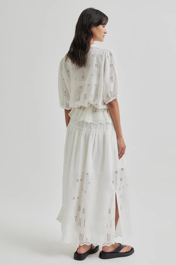 Elenore Broderie Top