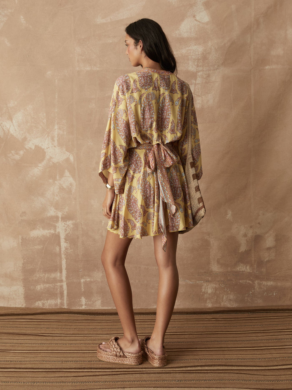 Calico Flared Robe Dress