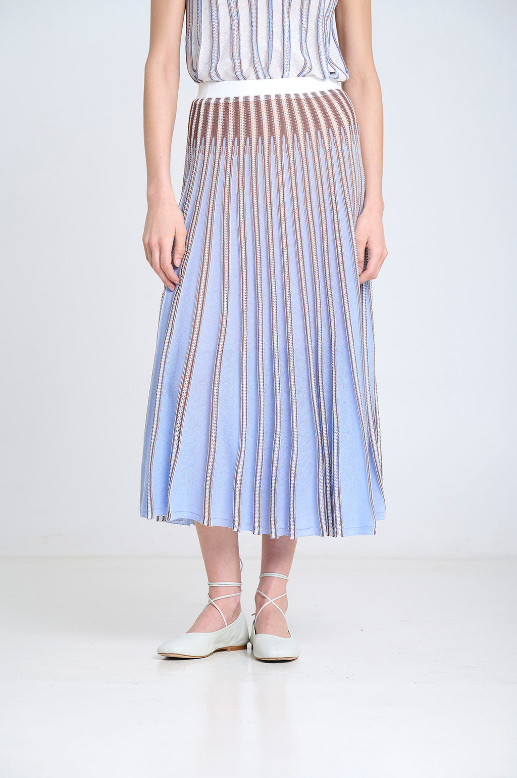 SM Knit Skirt - Sky Blue