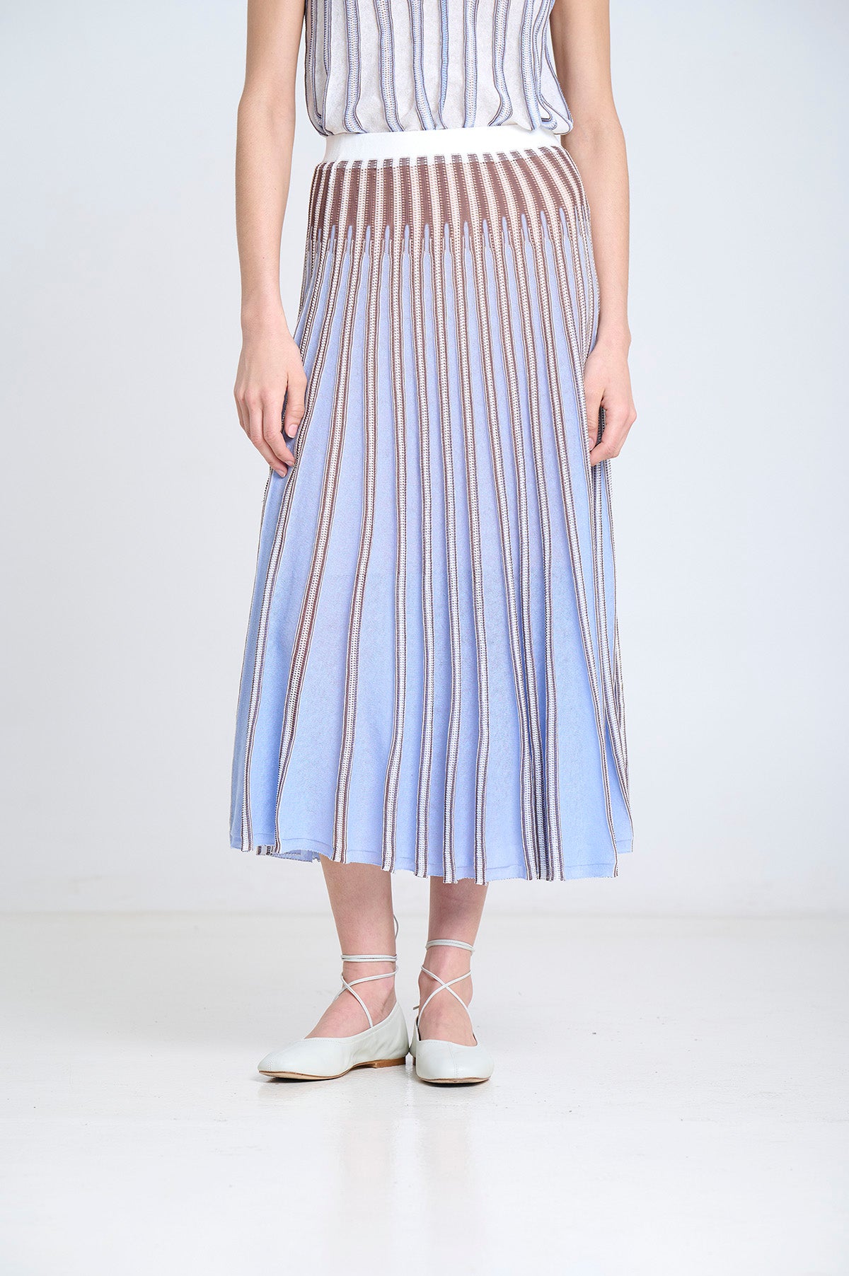 SM Knit Skirt - Sky Blue